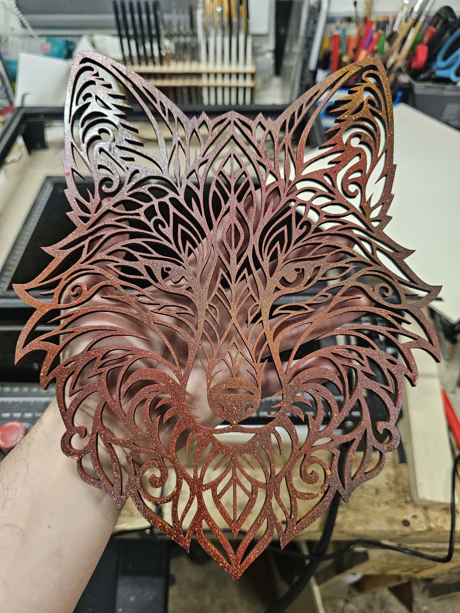 Laser Cut Fox Wall Art – Finished Project
